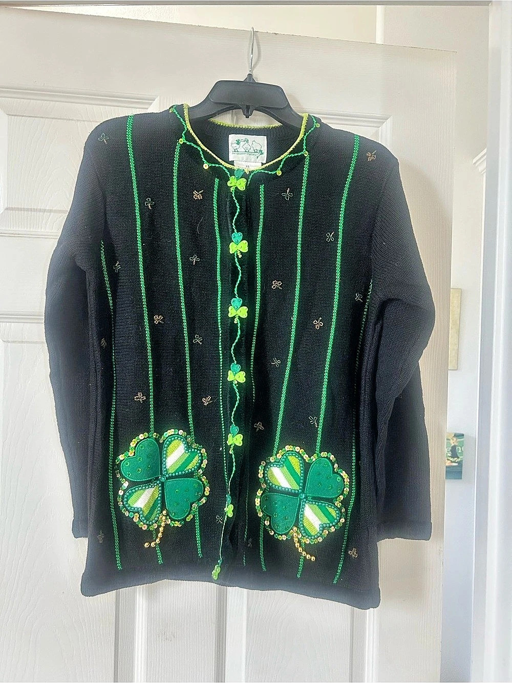 Embroidered Black & Green cardigan brand new with tags